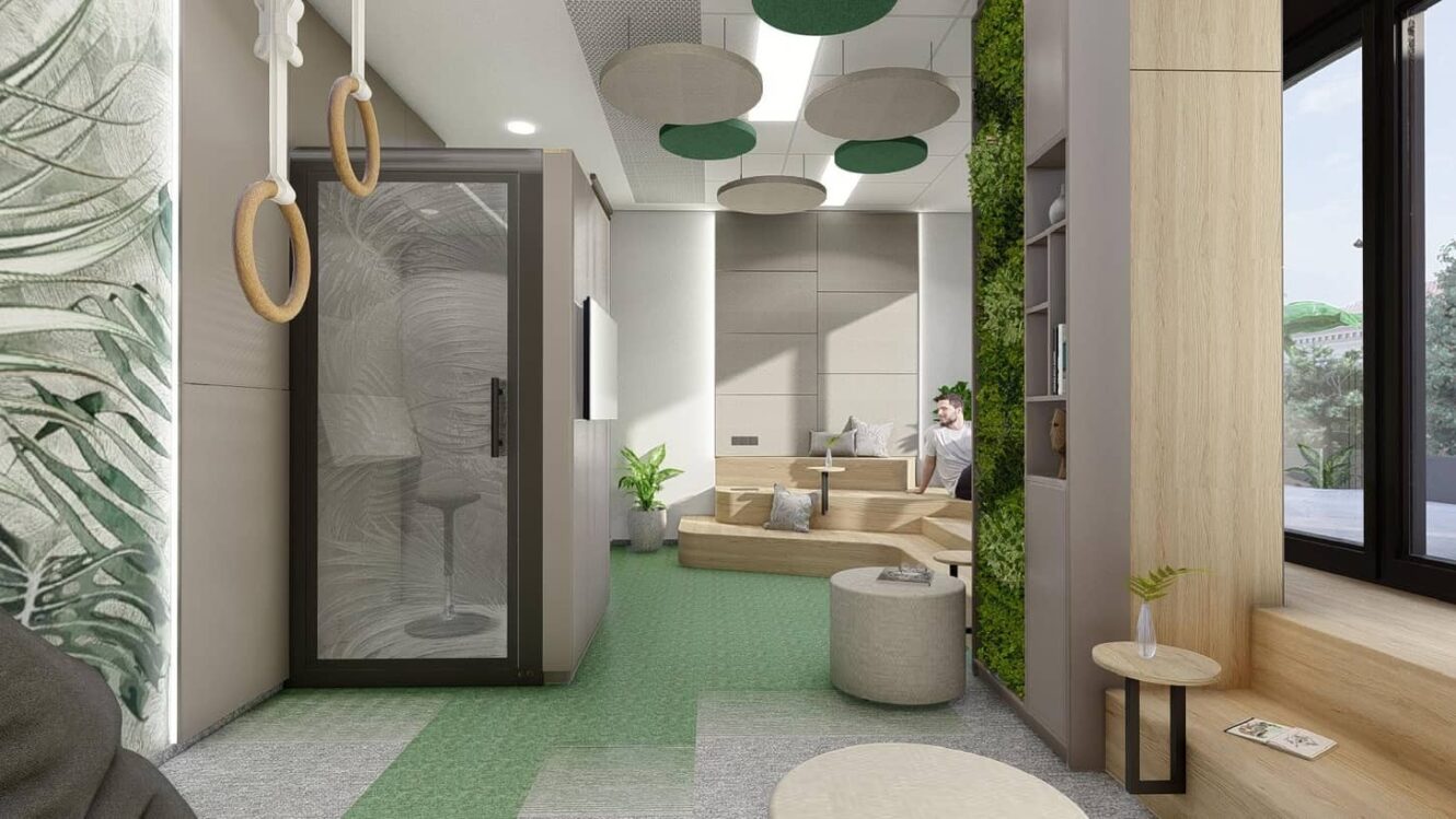 Hybrid work model - flexible office