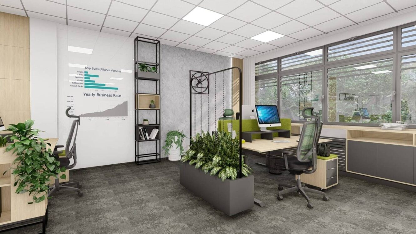 Hybrid work model - flexible office
